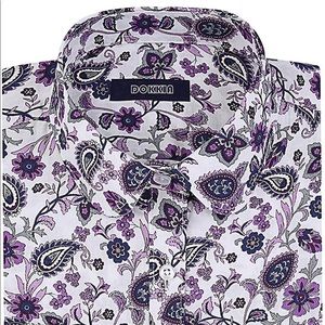 Ladies Purple Paisley Shirt